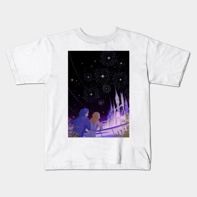 Fireworks Kids T-Shirt by Afterblossom